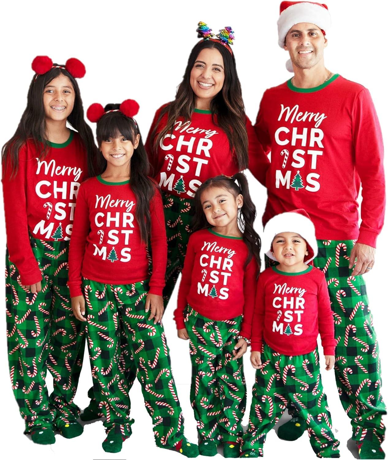 imageThe Childrens Place Baby and Family Matching Fleece Holiday Pajama SetCandy Cane