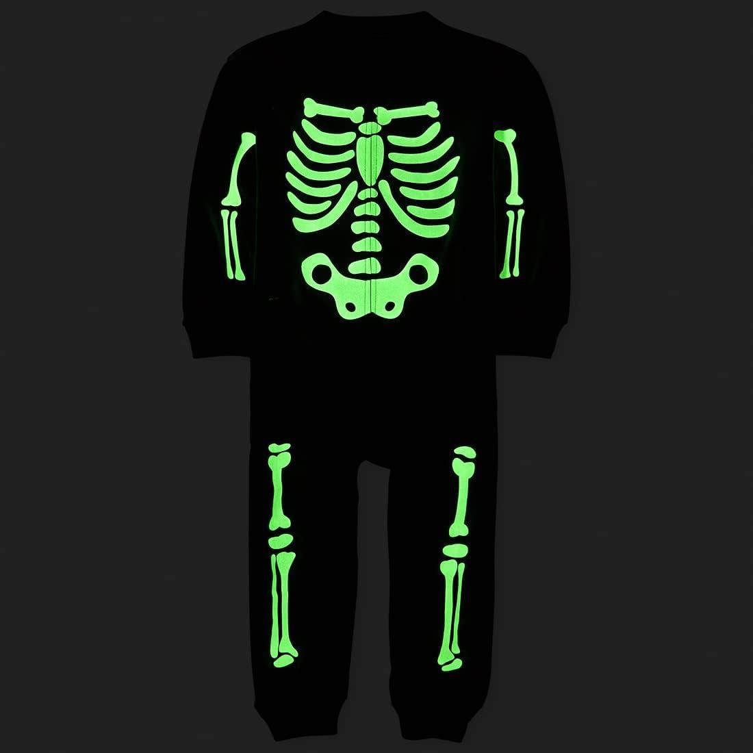 imageThe Childrens Place Baby and Family Matching Fleece Holiday Pajama SetHalloween Skeleton