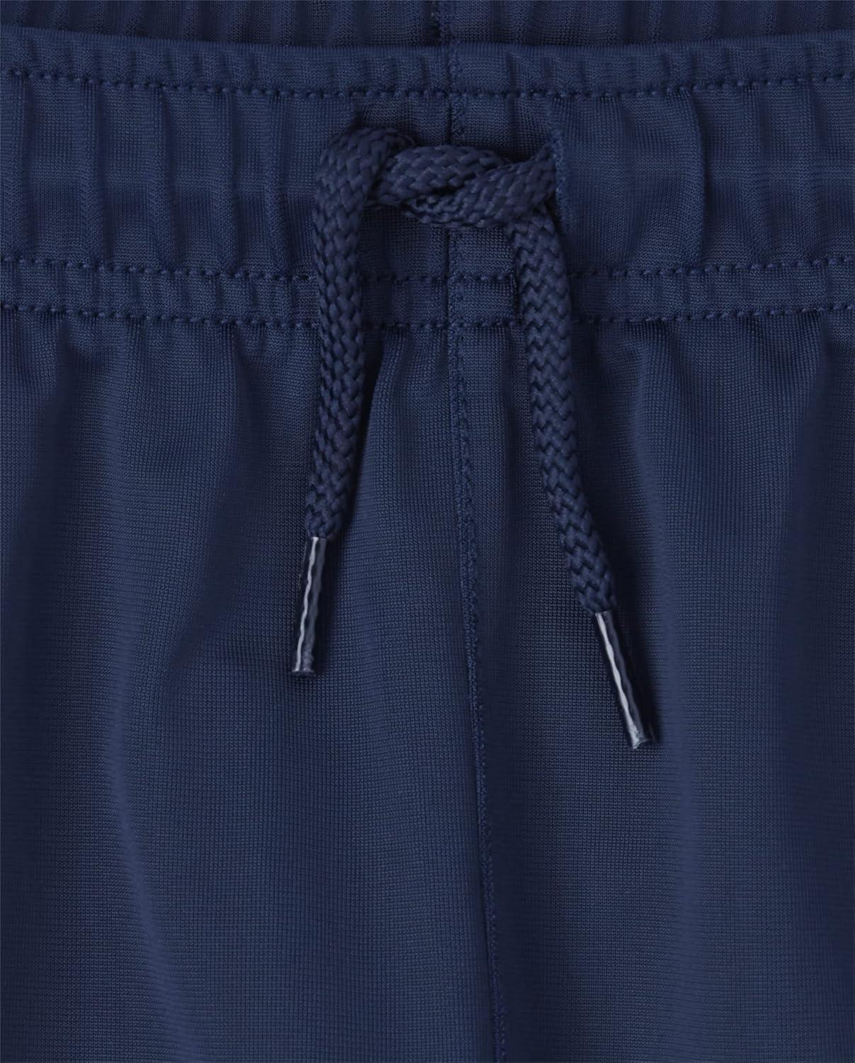 imageThe Childrens Place Boys Performance Basketball Shorts 2 PackBlackRedNavy 3pack