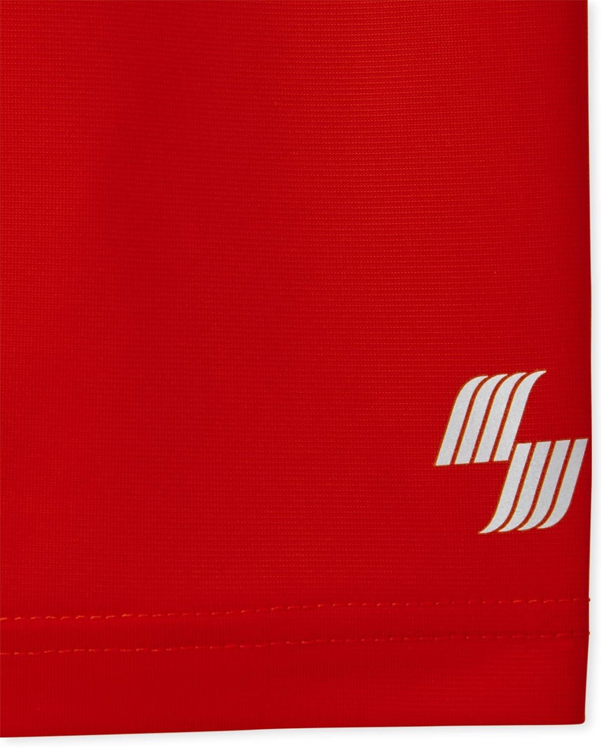 imageThe Childrens Place Boys Performance Basketball Shorts 2 PackBlackRedNavy 3pack