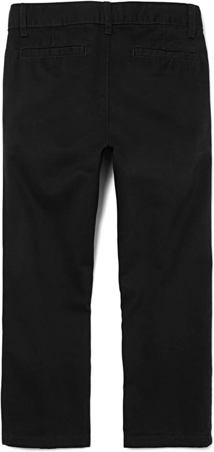 imageThe Childrens Place Boys Stretch Relaxed Straight Chino PantsBlack