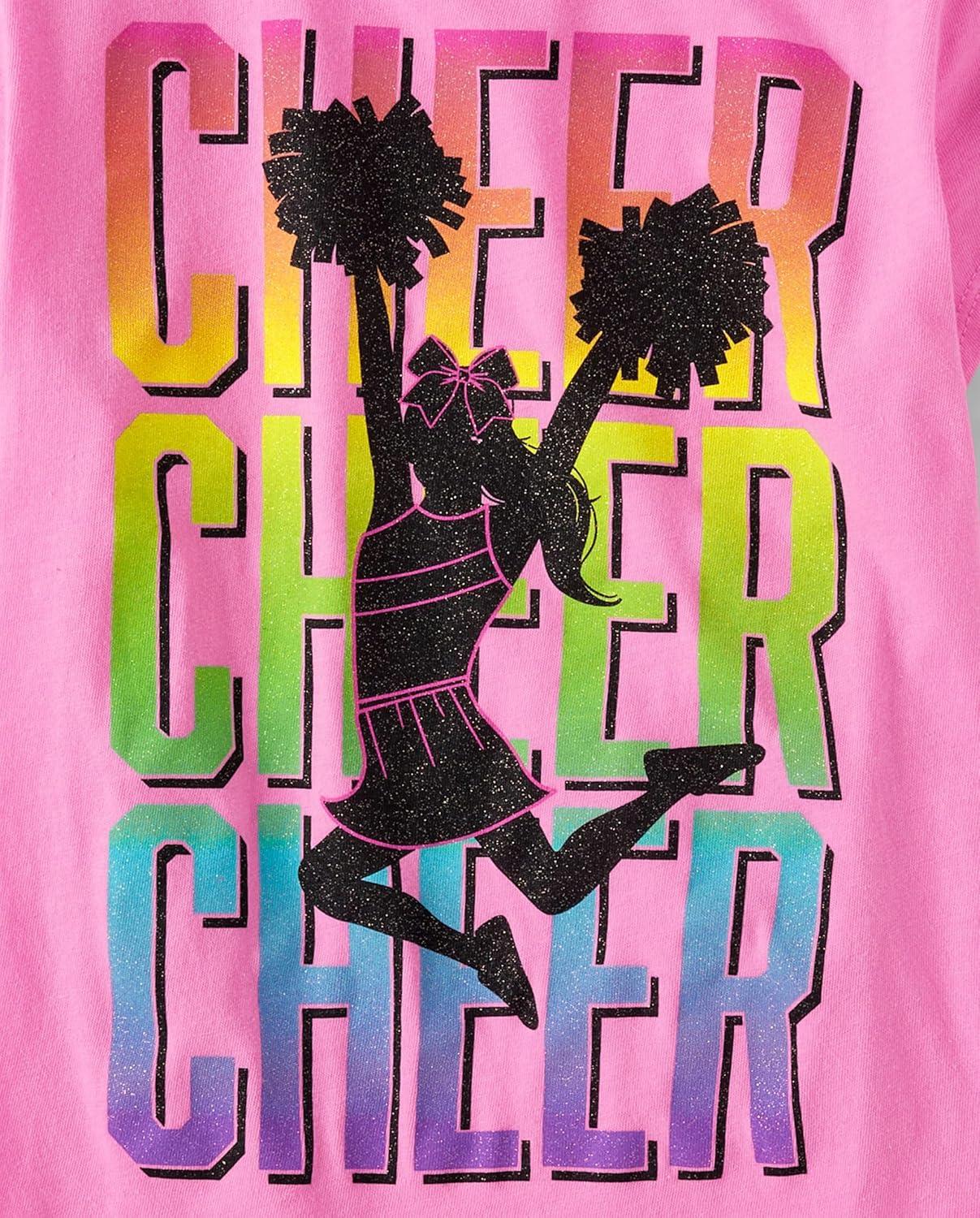 imageThe Childrens Place Girls UnicornsButterfly Short Sleeve Graphic TShirts3 PackCheerUnicornGymnastics