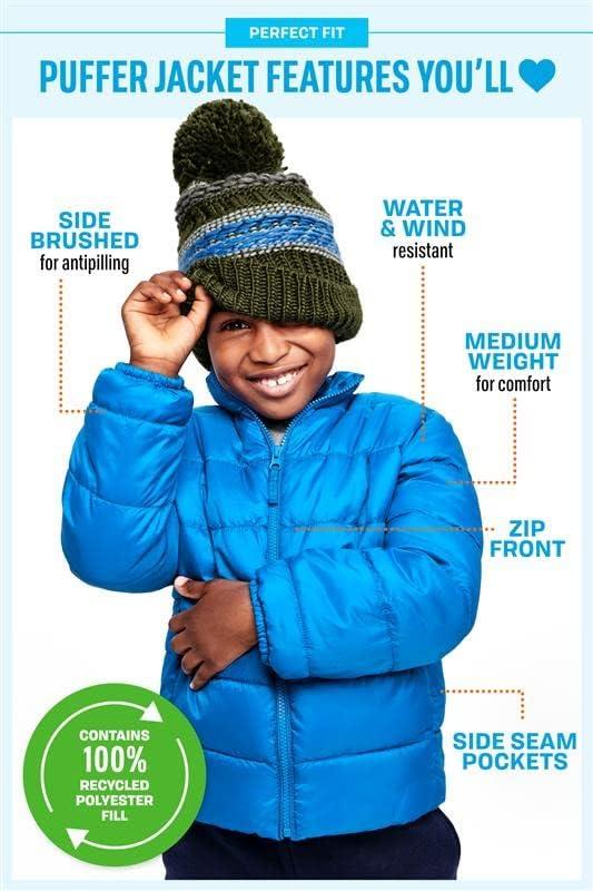 imageThe Childrens Place boys Medium Weight Puffer Jacket Wind WaterresistantBlue