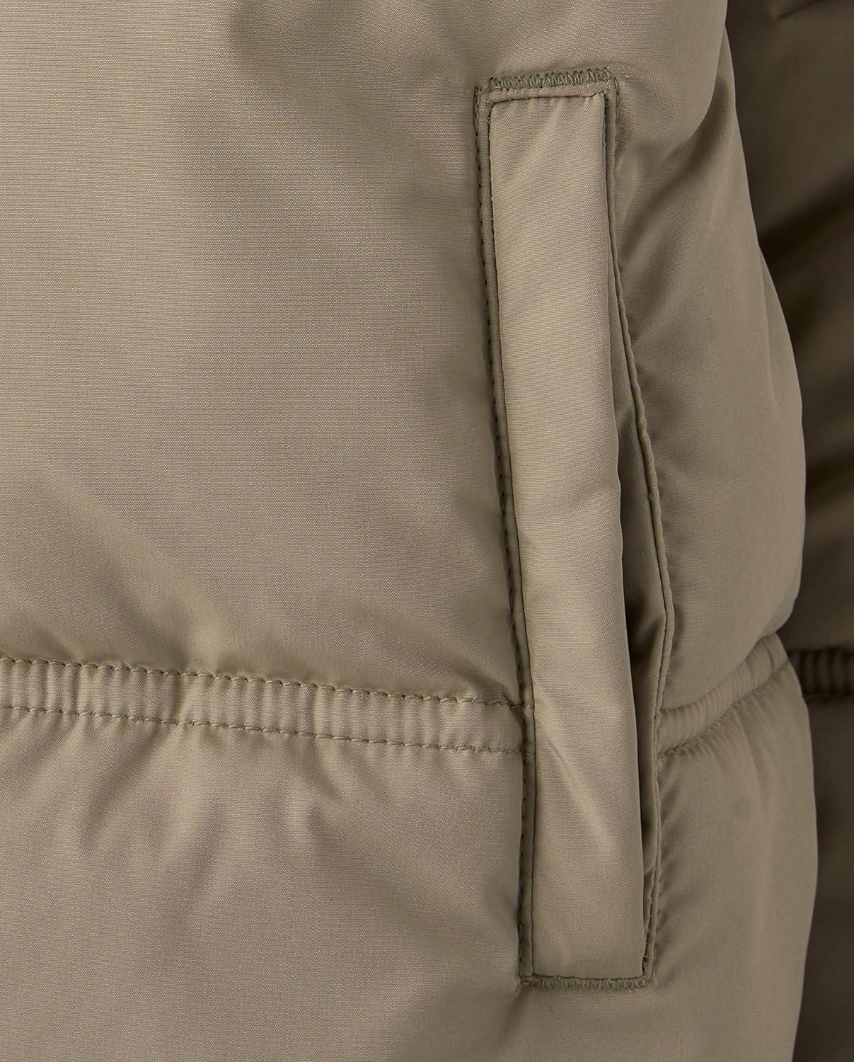 imageThe Childrens Place boys Water and Wind Resistant Hooded Zip Front Puffer Jacket Faux Fur LinedChinchilla