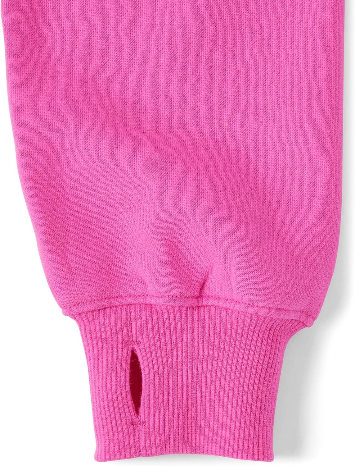 imageThe Childrens Place girls Long Sleeve Hooded Fleece Full Zip UpPink Summer