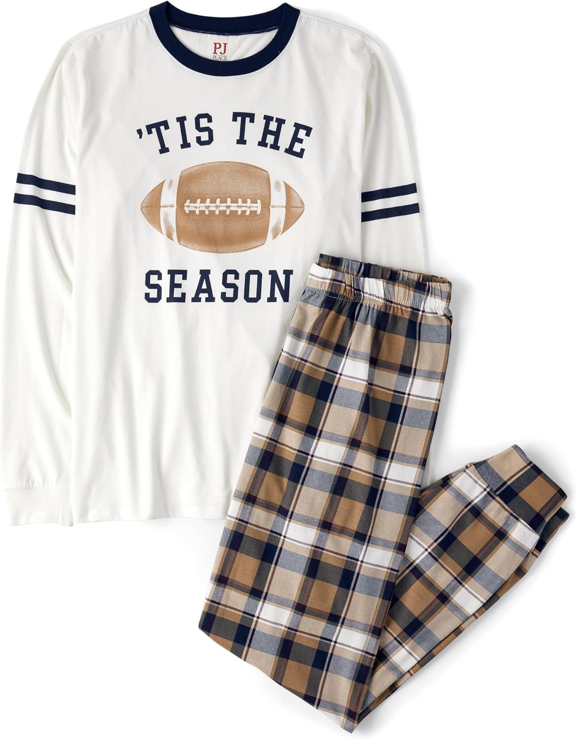 imageThe Childrens Place unisexbaby Family Matching Football Pajama Sets CottonTis the Season