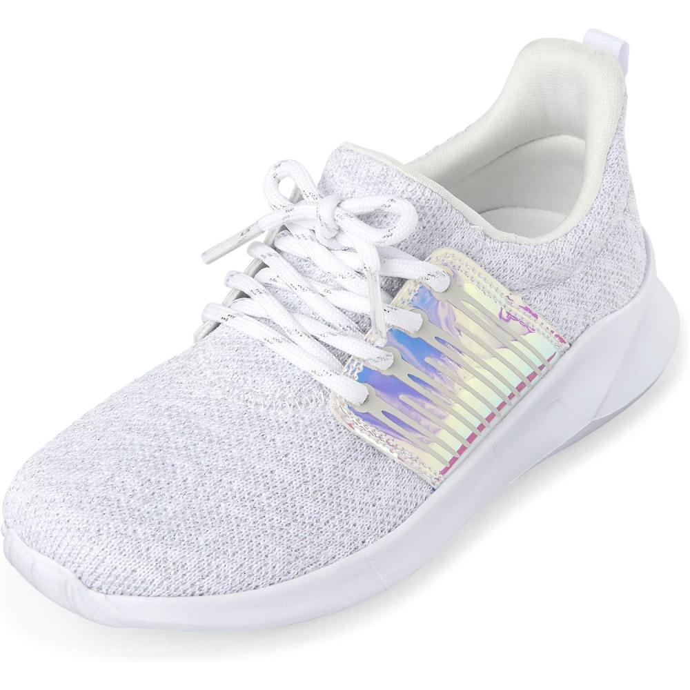 imageThe ChildrenS Place Girls Casual Lace Up Running SneakersWhite