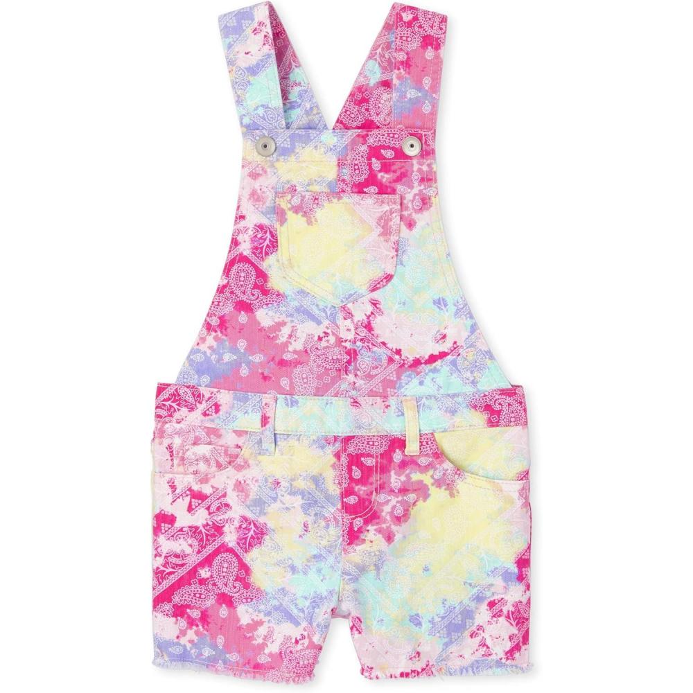 imageThe ChildrenS Place Girls Denim Shortall OverallsBandana Tie Dye