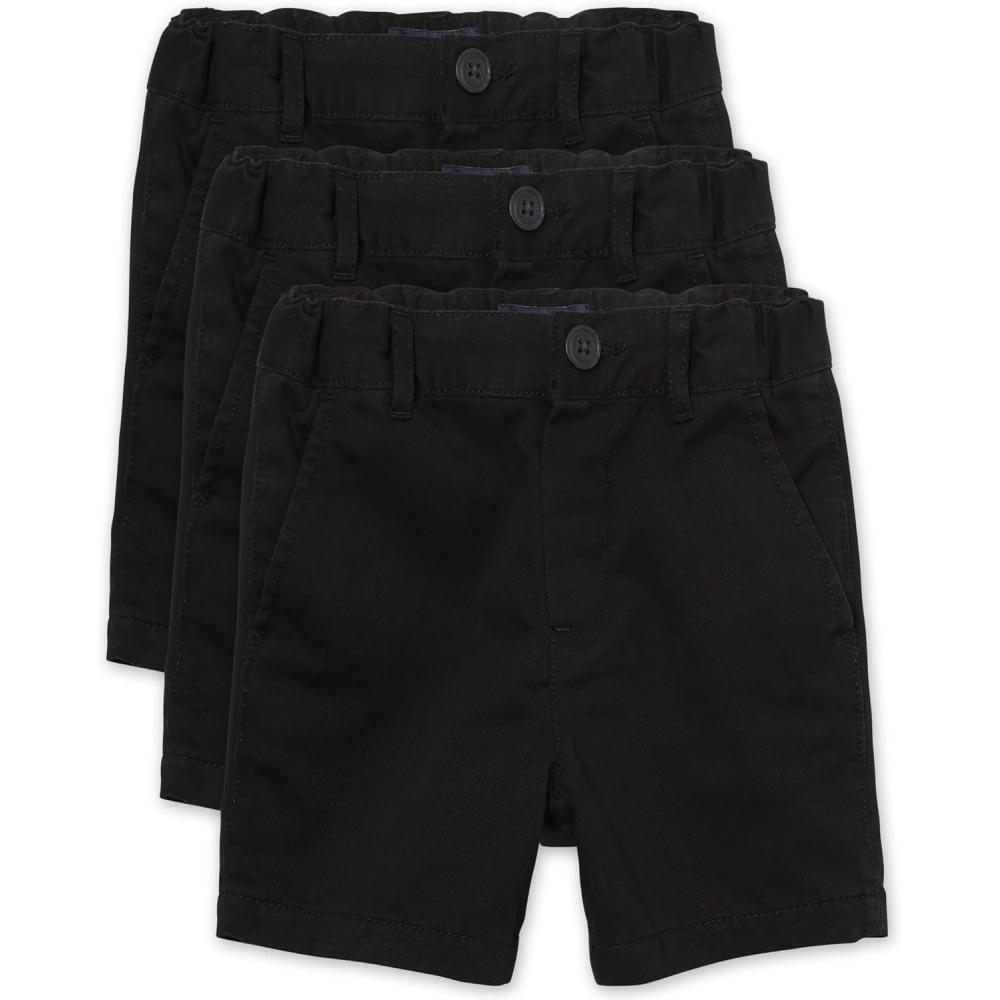 imageThe Childrens Place Baby Boys Chino ShortsBlack 3pack