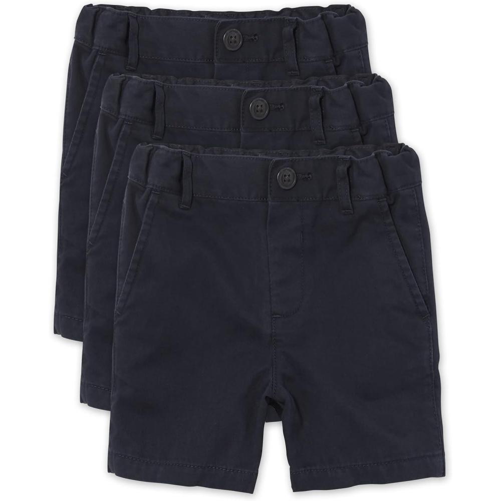 imageThe Childrens Place Baby Boys Chino ShortsNew Navy 3pack
