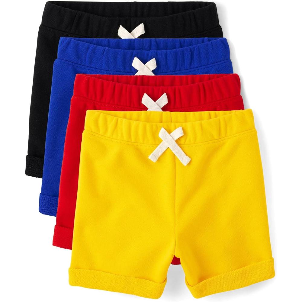 imageThe Childrens Place Baby Boys and Toddler Active Knit ShortsMulticolor 4pack
