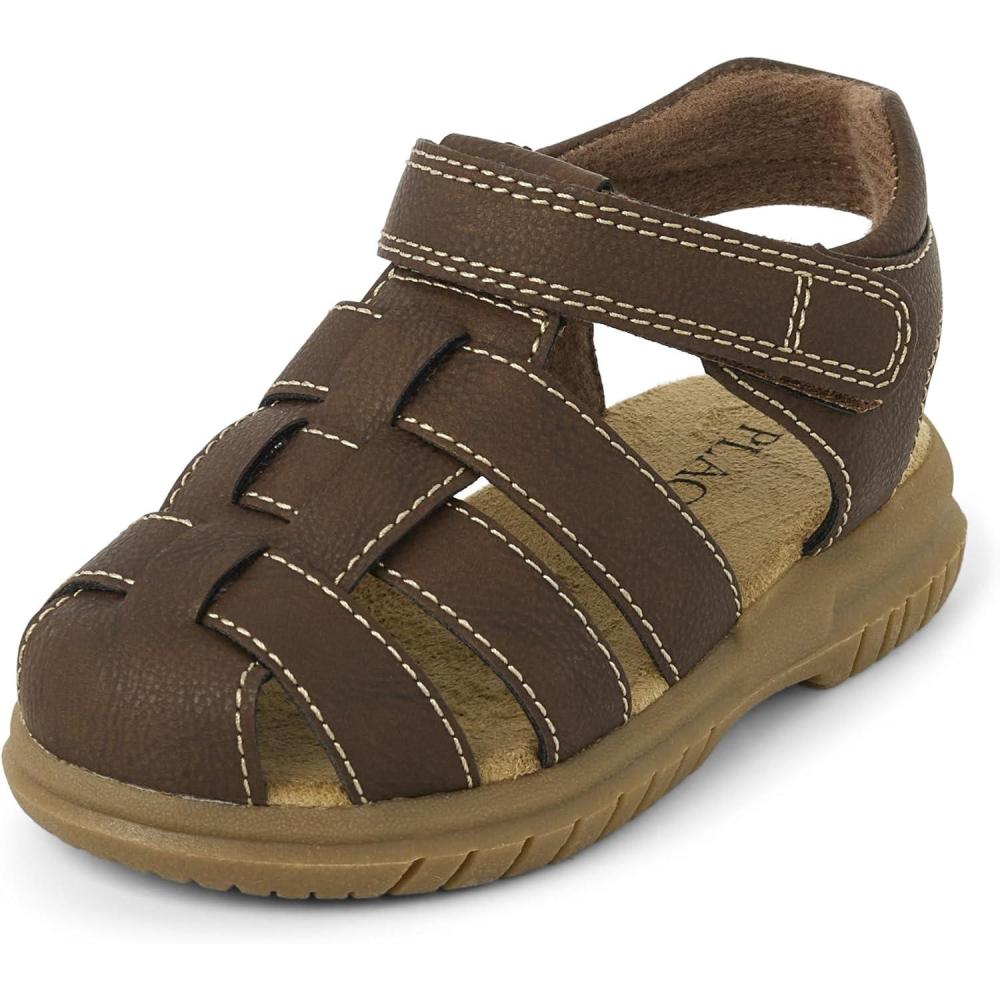 imageThe Childrens Place Baby Boys and Toddler Fisherman Sandals BrownDark Brown