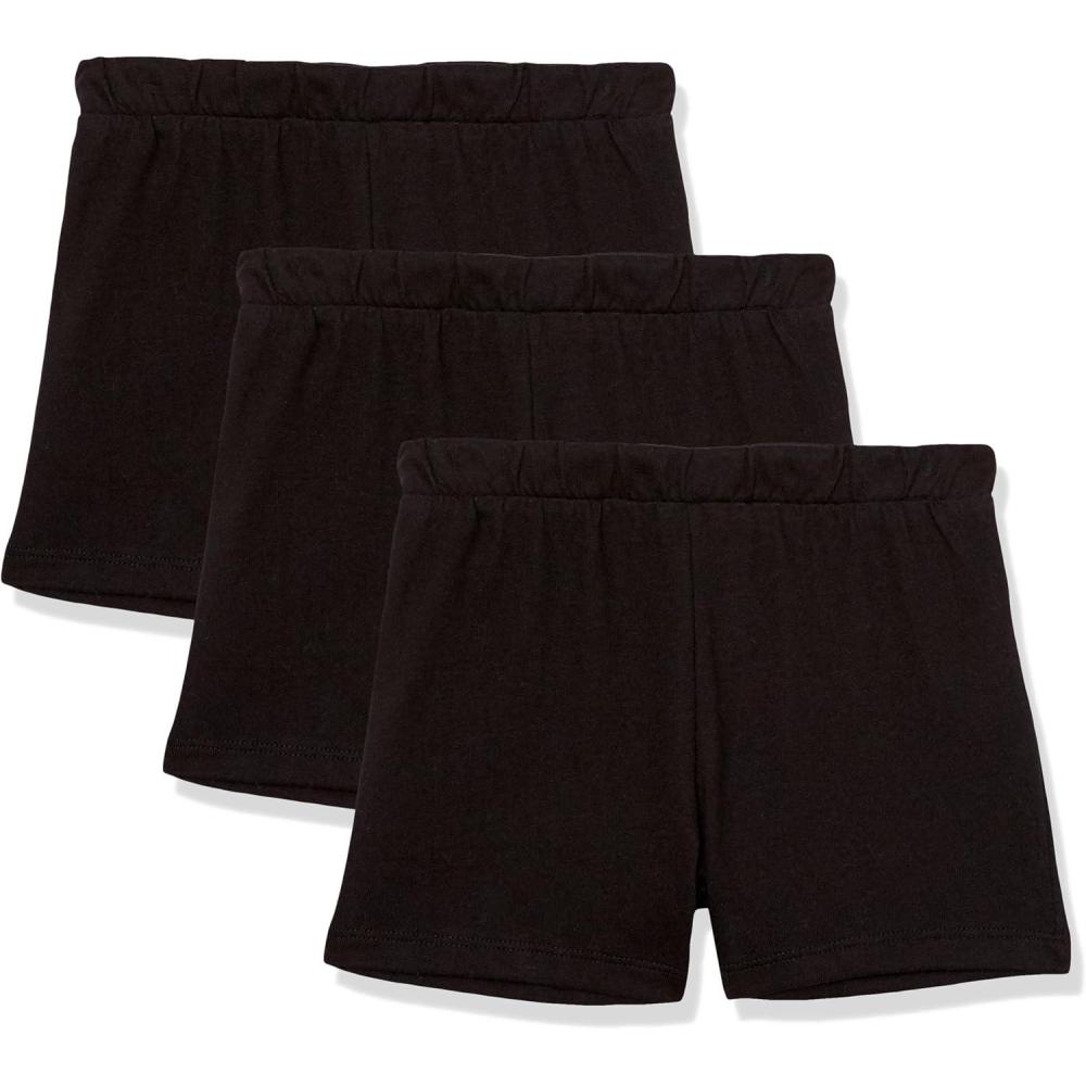 imageThe Childrens Place Baby Girls and Toddler Assorted Knit ShortsBlackBlackBlack