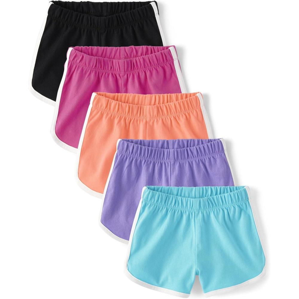 imageThe Childrens Place Baby Girls and Toddler Assorted Knit ShortsMulti Color 5pack