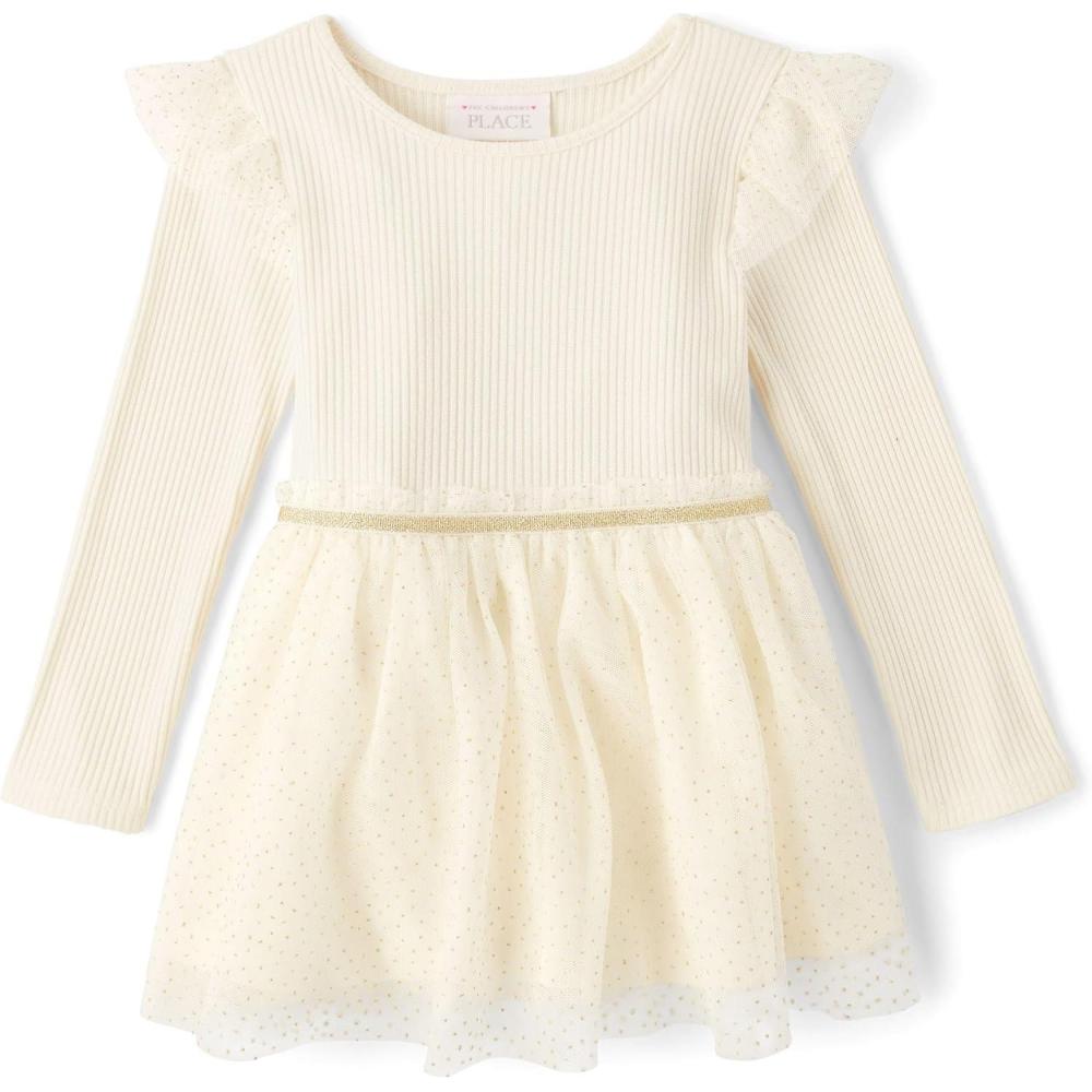 imageThe Childrens Place Baby Girls and Toddler Tutu DressesWhite Daisy