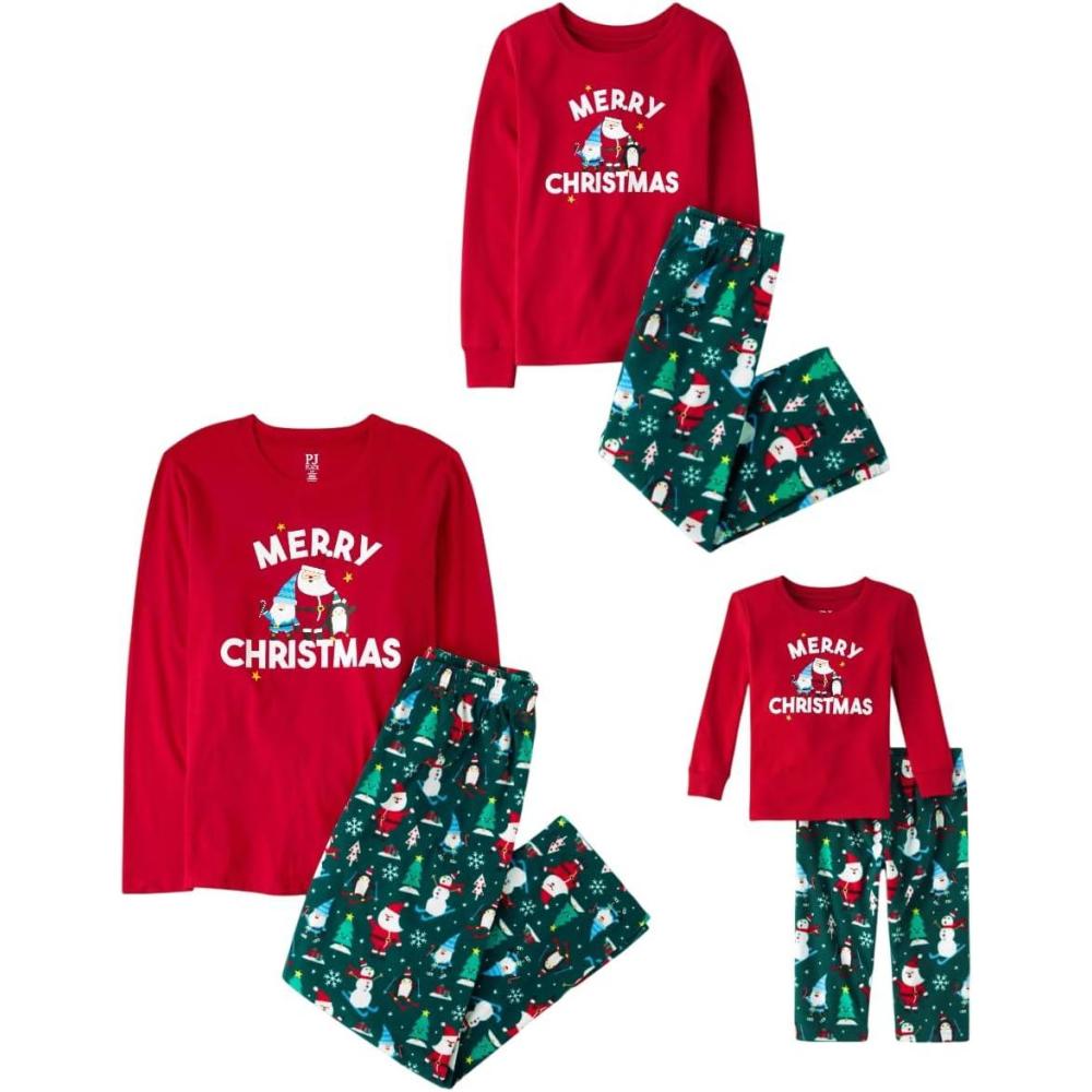 imageThe Childrens Place Baby and Family Matching Fleece Holiday Pajama SetMerry Festiviness