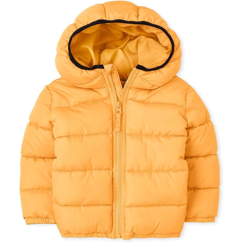 imageThe Childrens Place Baby and Toddler Boys Medium Weight WindResistant WaterResistant Puffer JacketTuscan Sun