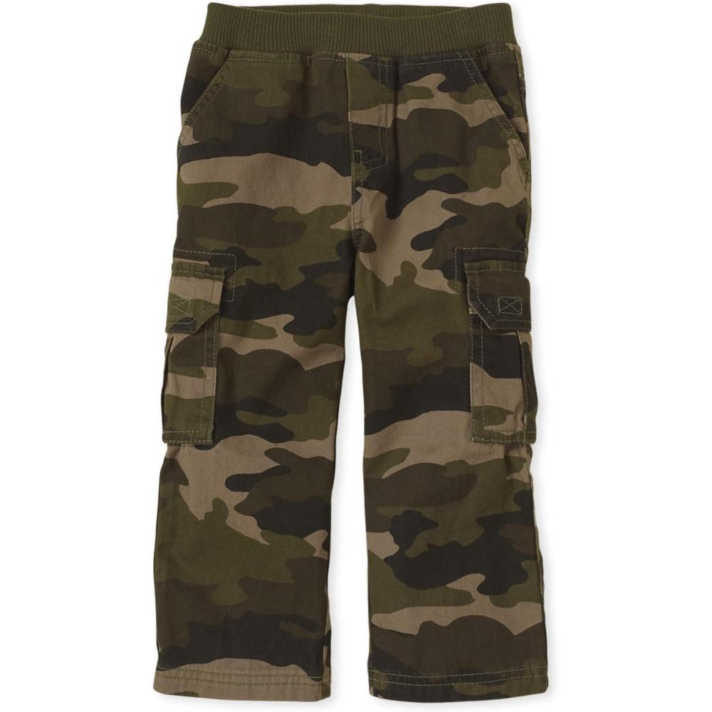 imageThe Childrens Place BabyBoys Pull on Cargo PantsOlive Camo Single