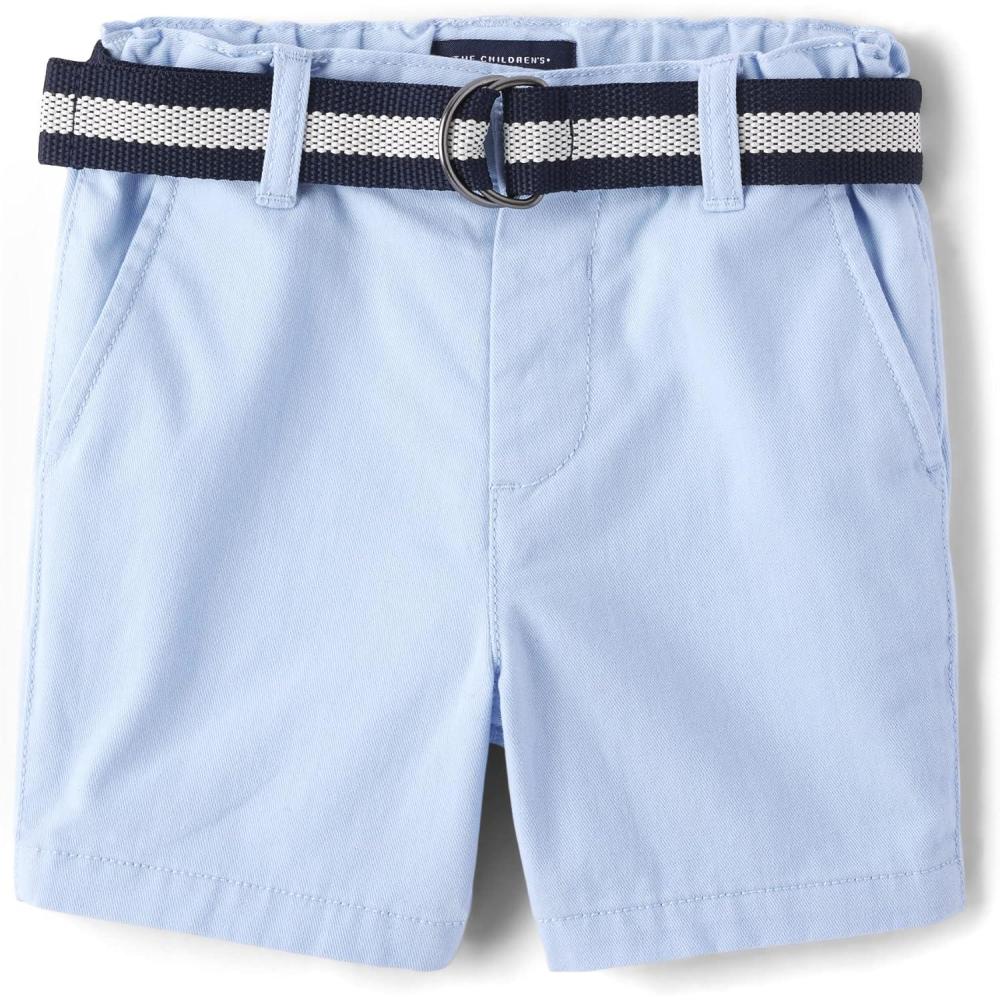 imageThe Childrens Place BabyBoys and Toddler Belted Chino ShortsWhirlwind Blue