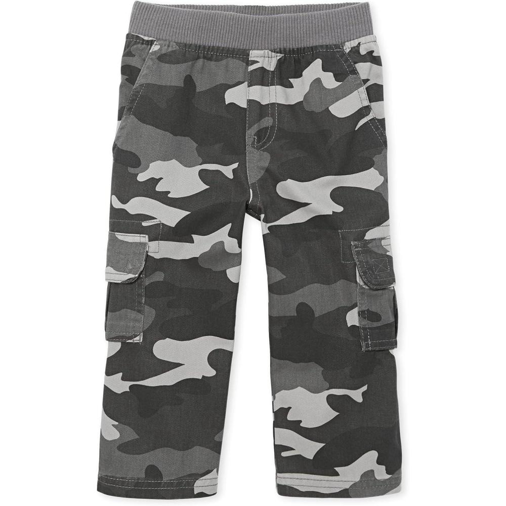 imageThe Childrens Place BabyBoys and Toddler Pull on Cargo PantsmultipacksSteamboat Single