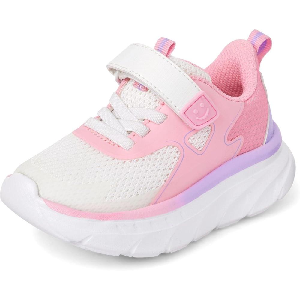 imageThe Childrens Place BabyGirls Toddler Everyday Casual SneakersPink Multi Running