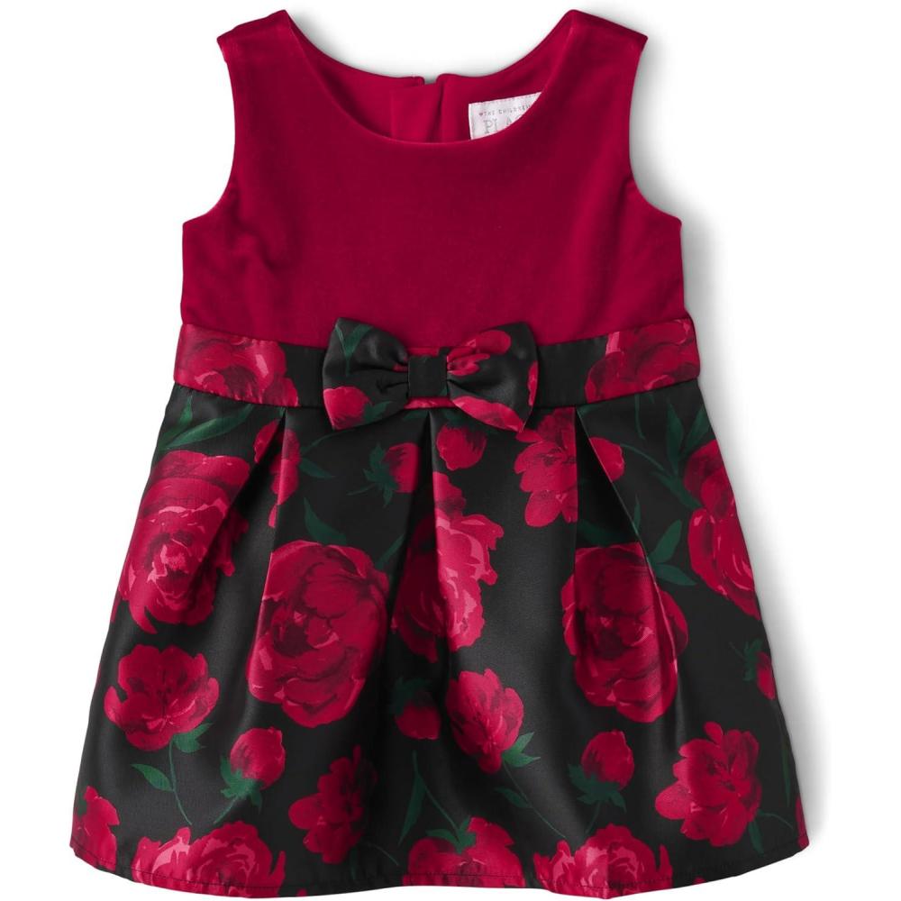 imageThe Childrens Place BabyGirls and Toddler Dressy Dress Short SleeveBerry Jam Floral