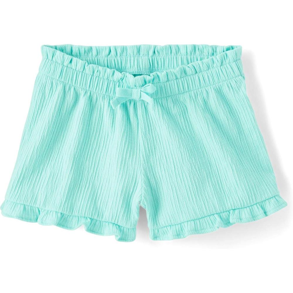 imageThe Childrens Place BabyGirls and Toddler Paperbag Waist ShortsMint Tea