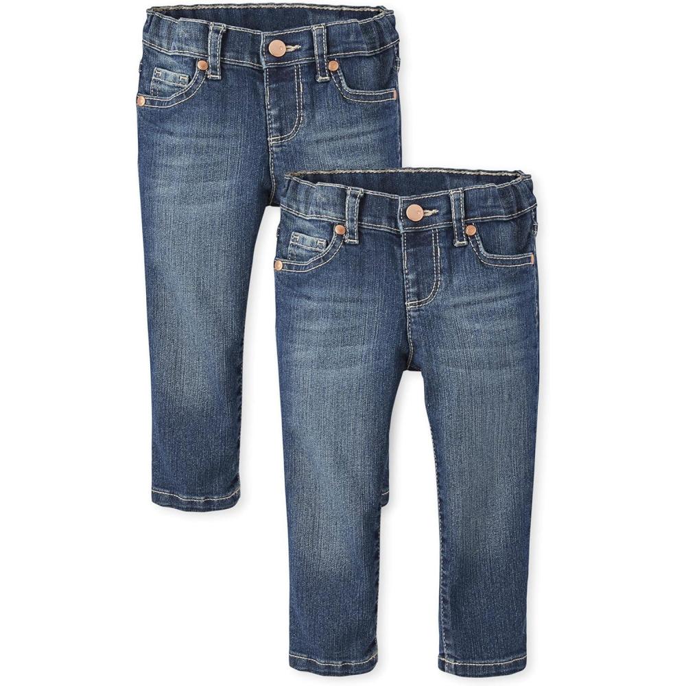 imageThe Childrens Place BabyGirls and Toddler Skinny JeansBlue Wash 2pack