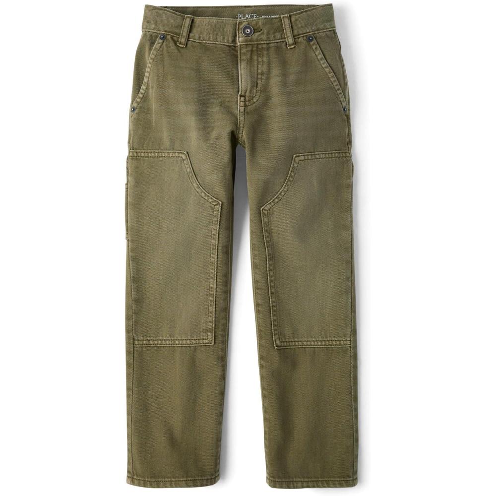 imageThe Childrens Place Boys Baggy JeansGreen Carpenter