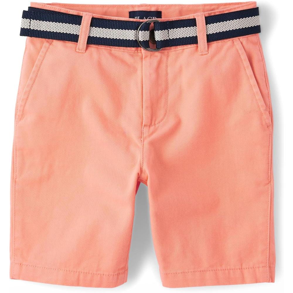 imageThe Childrens Place Boys Belted Chino ShortsOrange