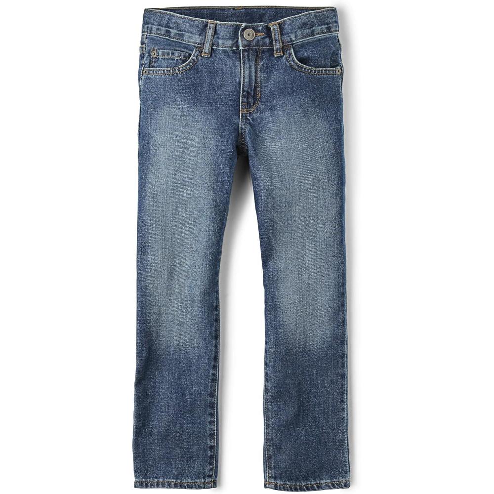 imageThe Childrens Place Boys Bootcut JeansMed Indigo