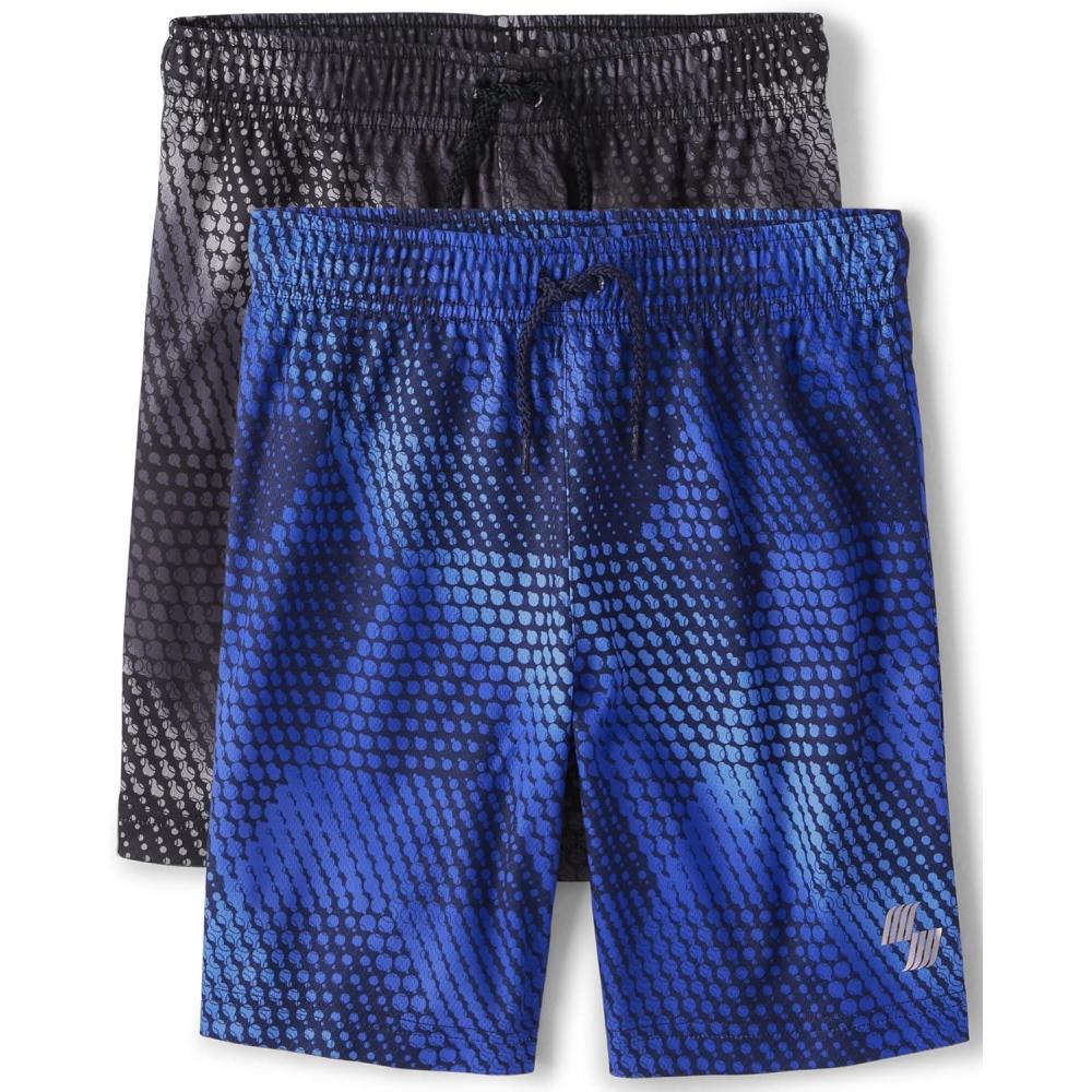 imageThe Childrens Place Boys Performance Basketball Shorts 2 PackMesh Print 2pack