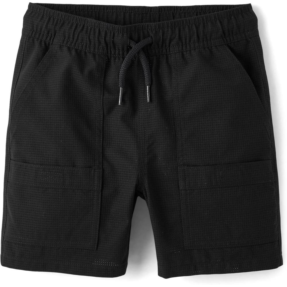 imageThe Childrens Place Boys Quick Dry Air Tech Jogger ShortsBlack
