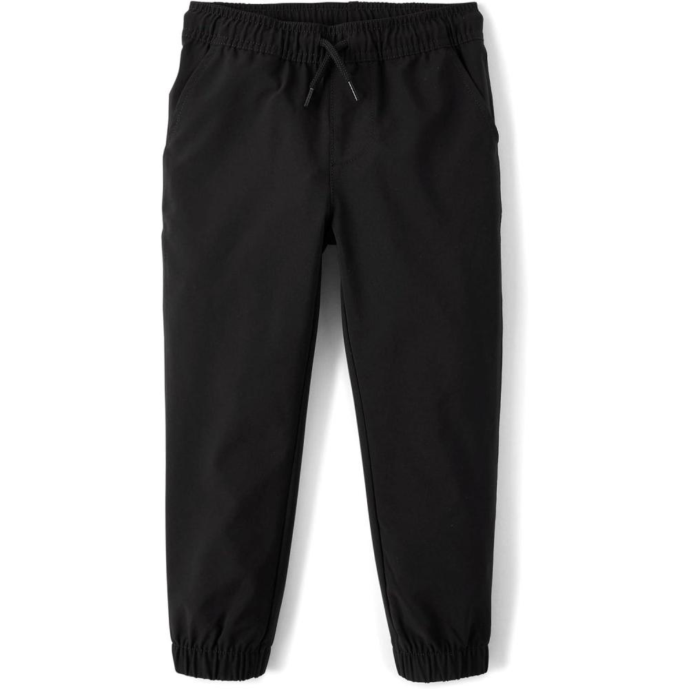 imageThe Childrens Place Boys Quick Dry Pull on Jogger PantsBlack