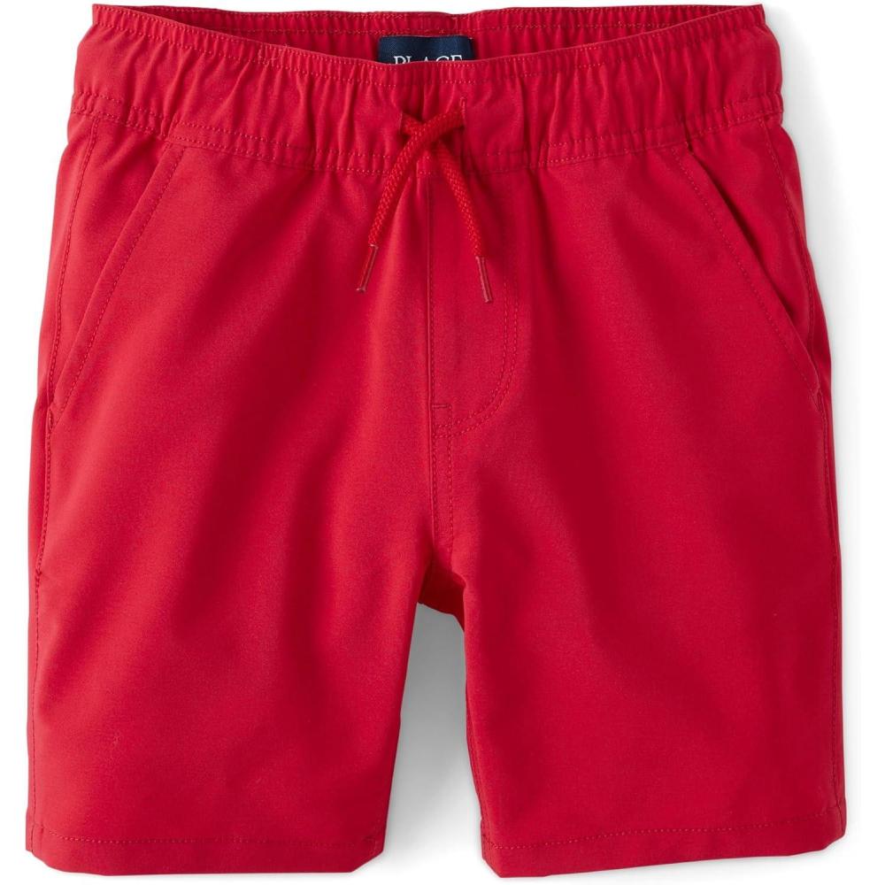imageThe Childrens Place Boys Quick Dry Pull on Jogger ShortsRuby