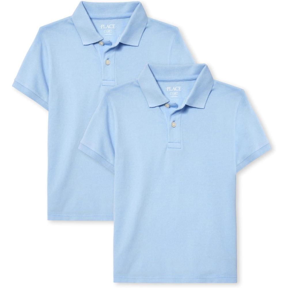 imageThe Childrens Place Boys Short Sleeve Pique Polo 2 PackBrook