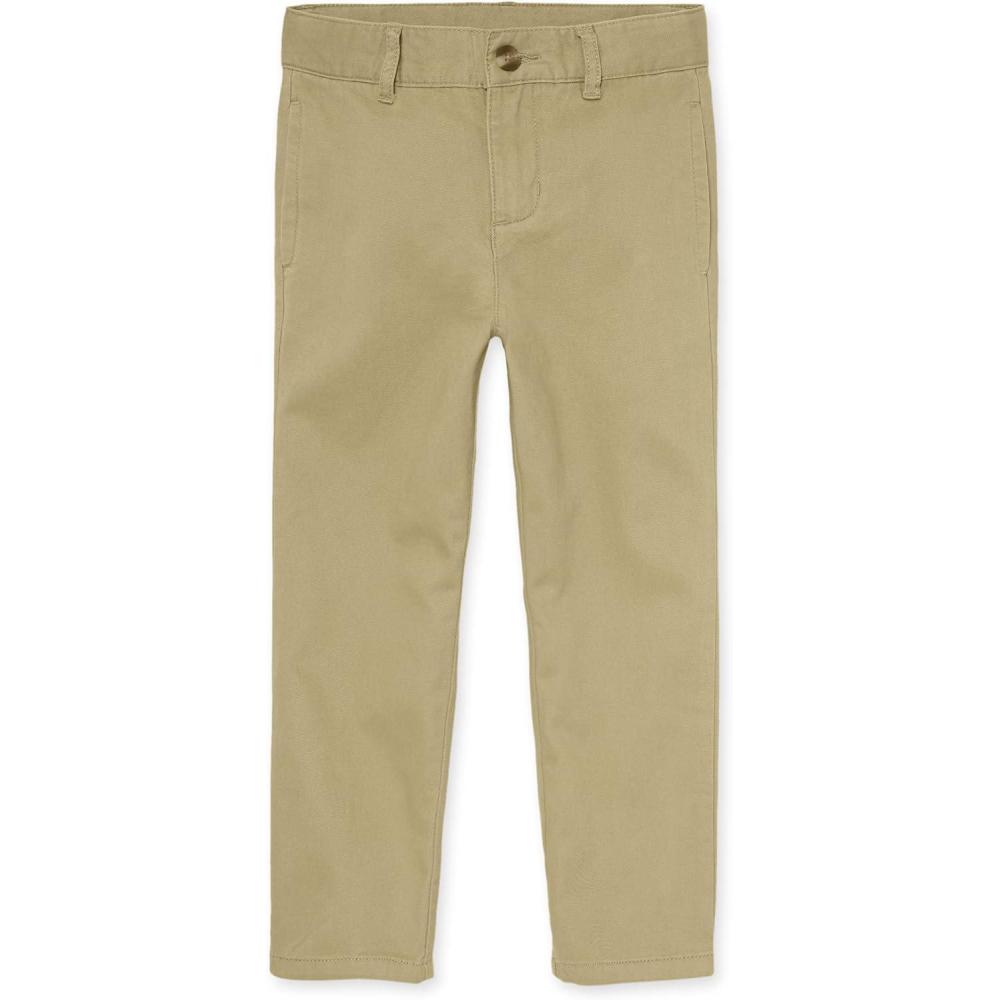 imageThe Childrens Place Boys Stretch Relaxed Straight Chino PantsFlax