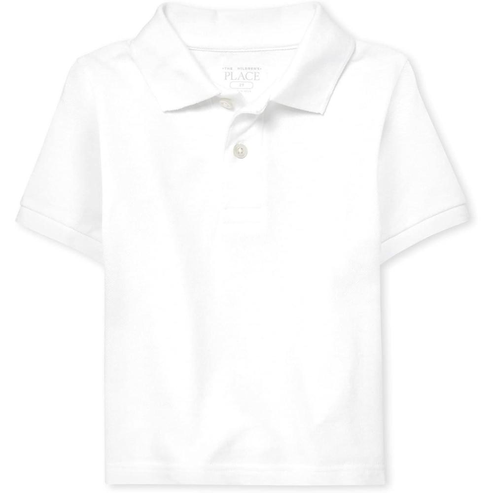 imageThe Childrens Place Boys Uniform Performance PoloWhite