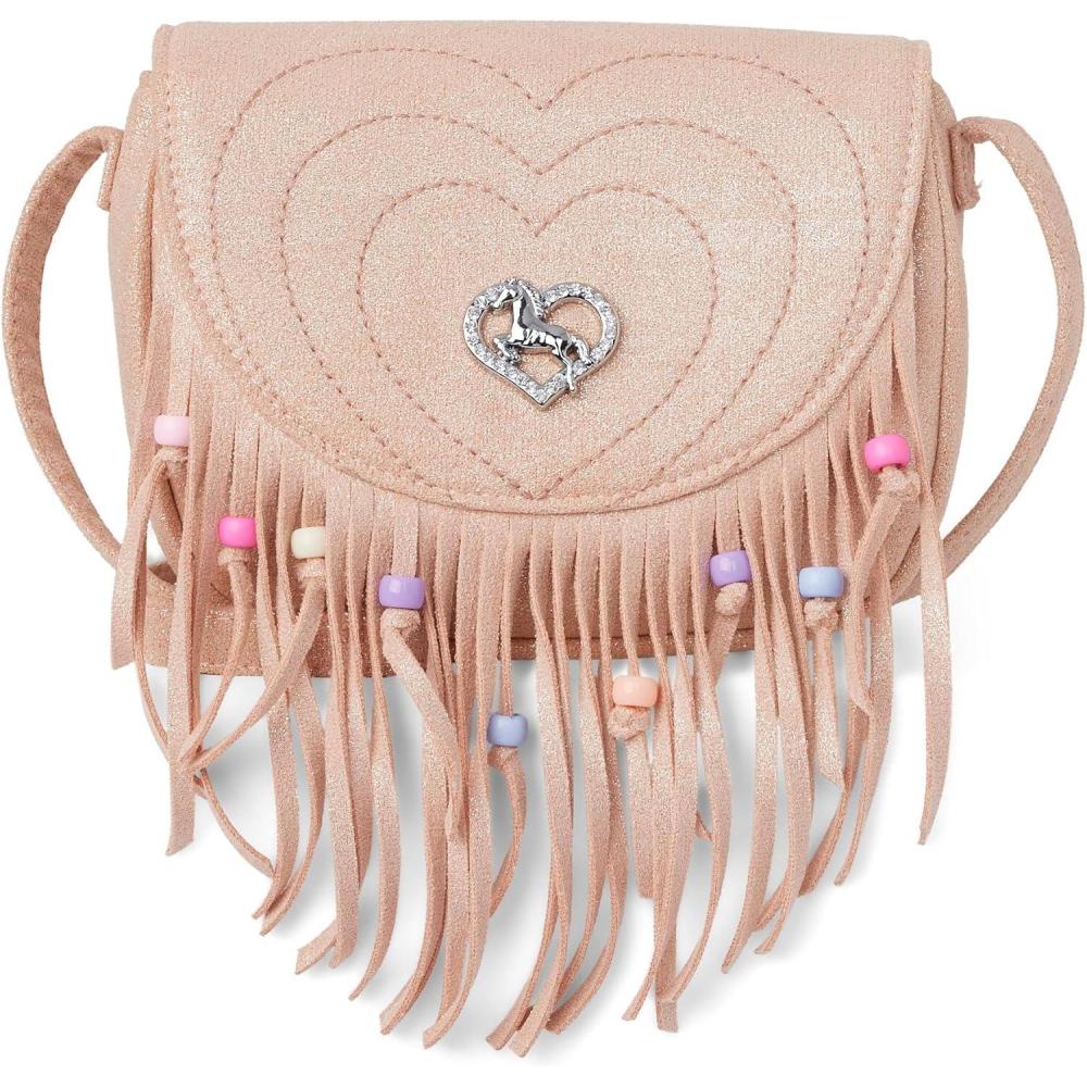 imageThe Childrens Place Fashion BagPink Fringe Crossbody