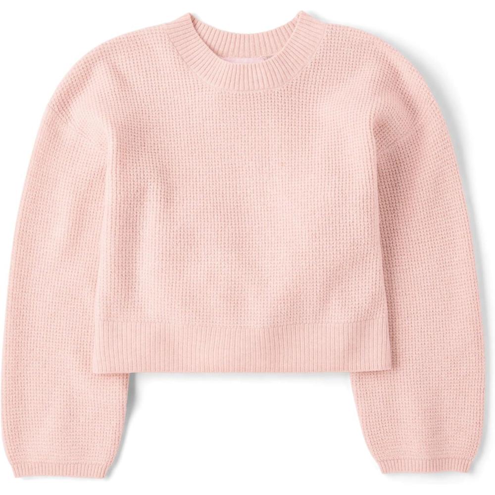 imageThe Childrens Place Girls Active Long Bell Sleeve Thermal SweaterFadding Rose