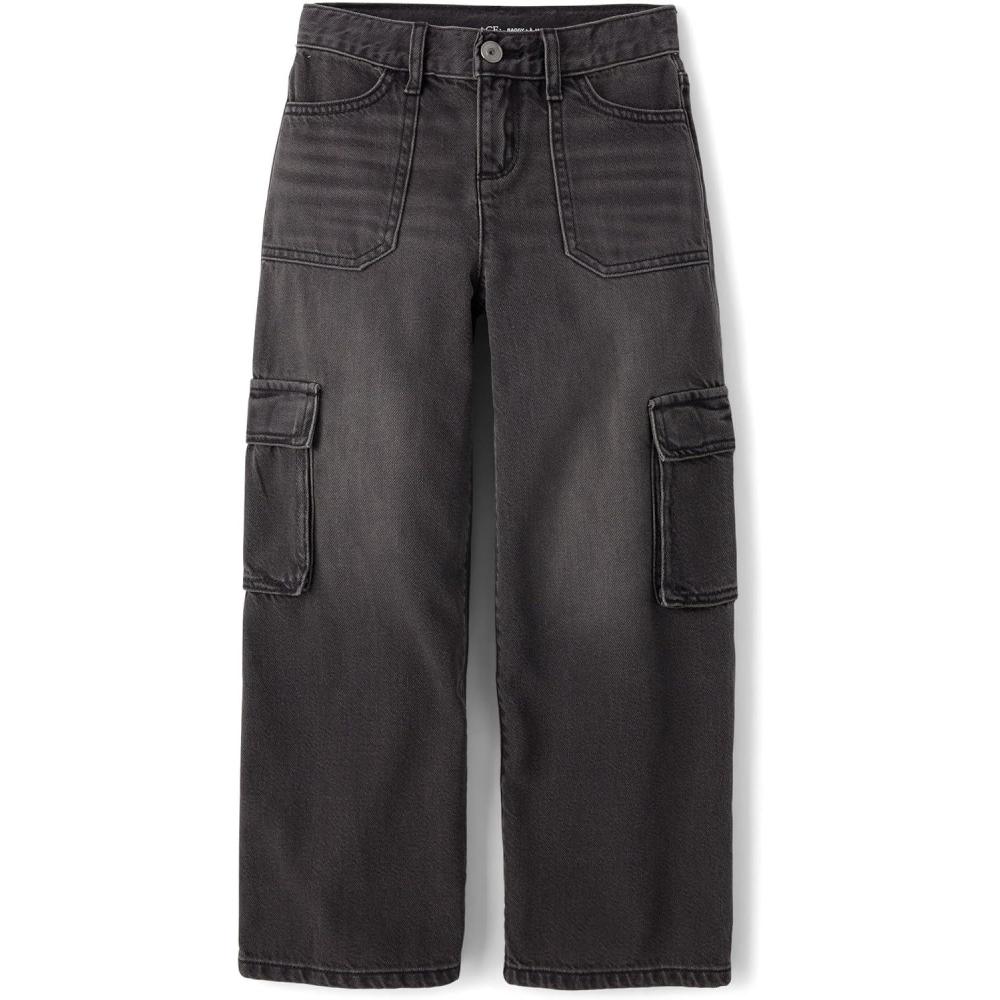 imageThe Childrens Place Girls Baggy JeansThunder Wash Cargo