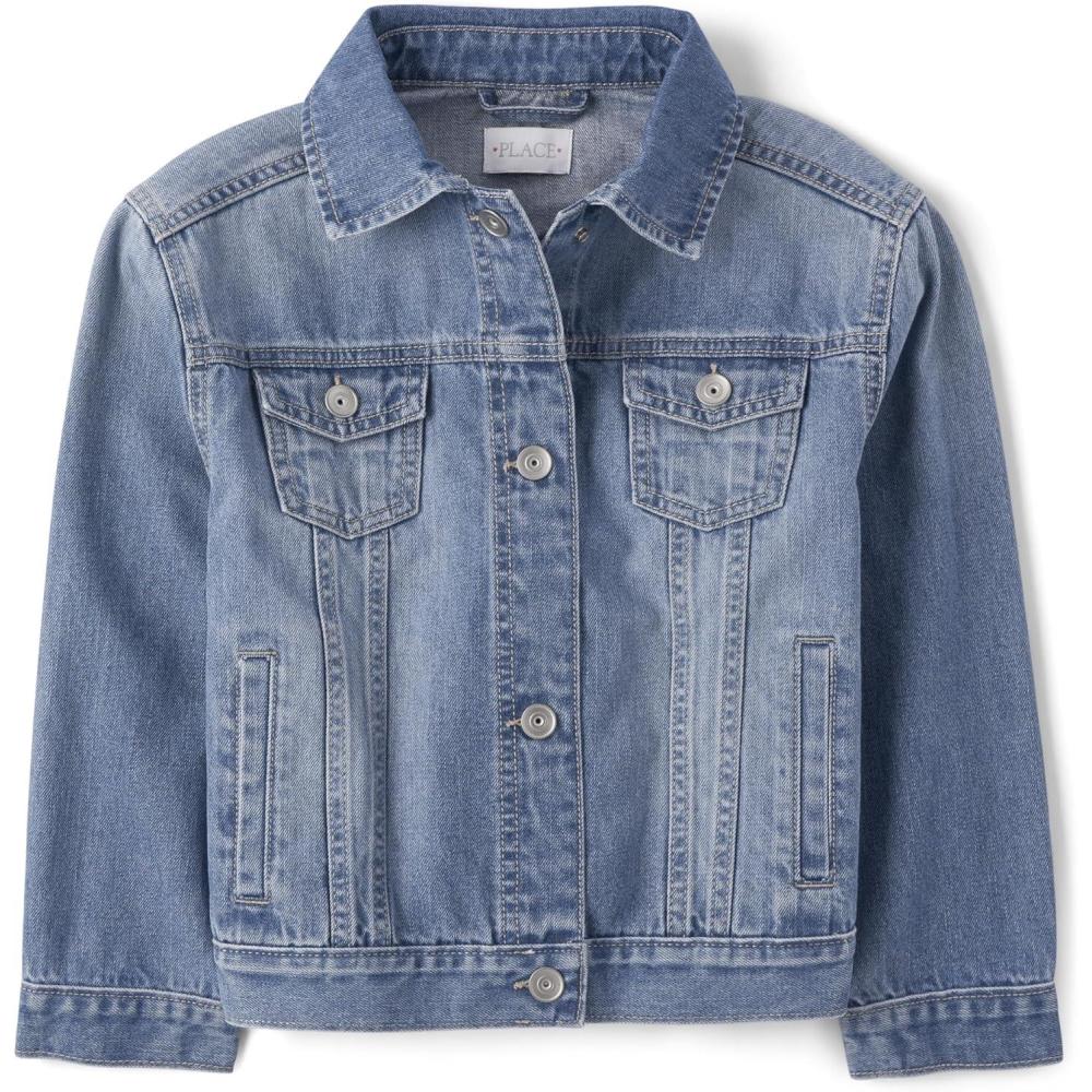 imageThe Childrens Place Girls Basic Denim JacketGemini Wash