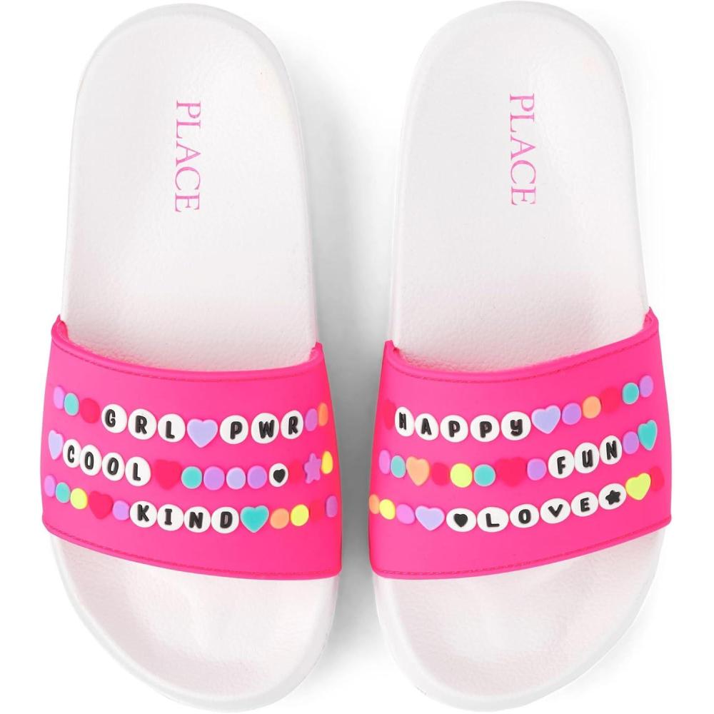 imageThe Childrens Place Girls Everday Slip on Slide SandalsFriendship Bracelet