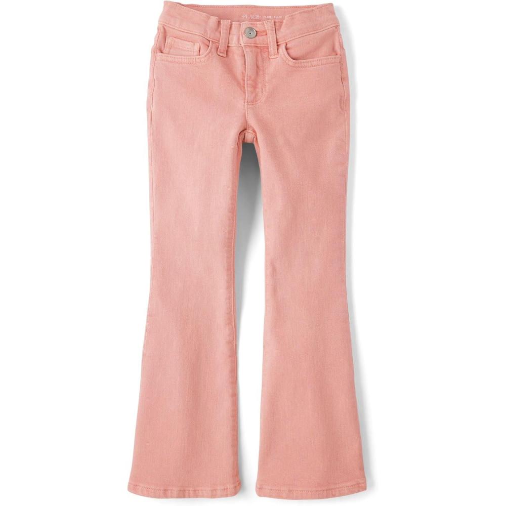 imageThe Childrens Place Girls Flare JeansPink Kiss High Rise