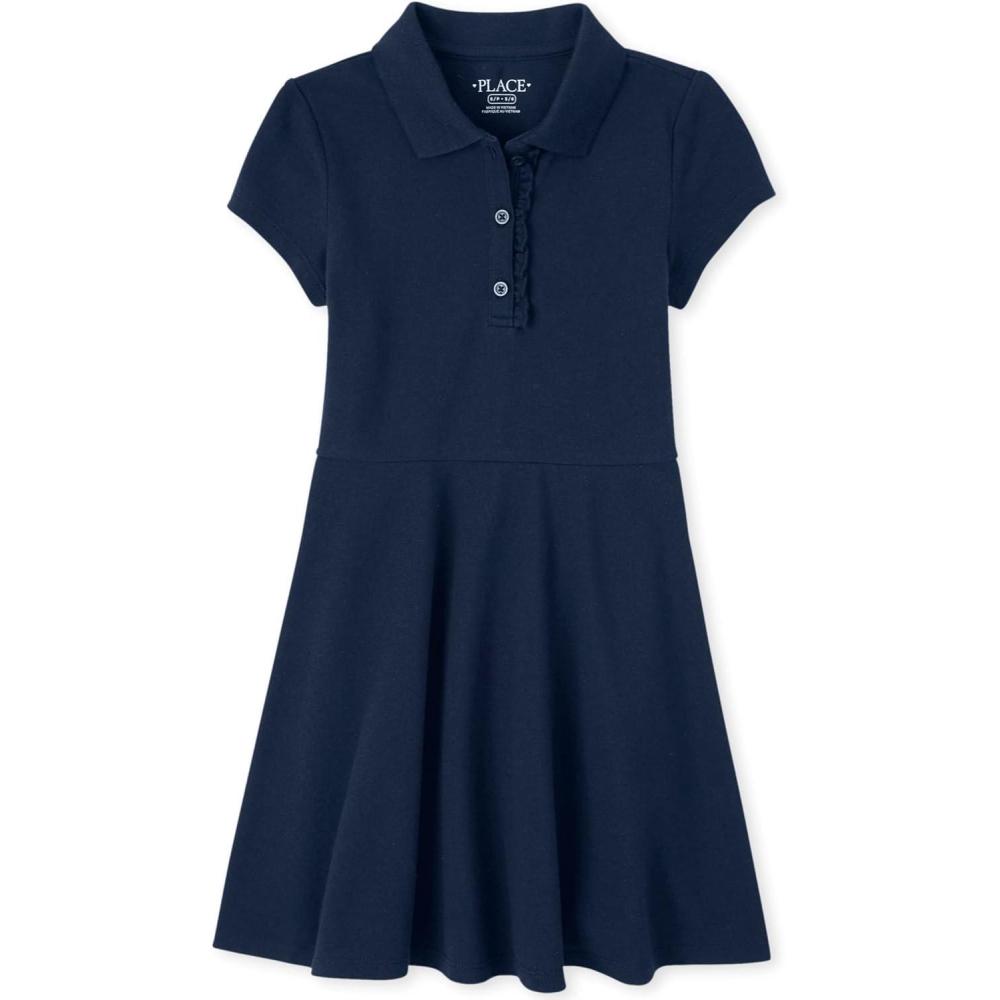 imageThe Childrens Place Girls Pique Polo DressTidal