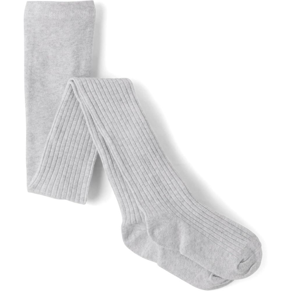 imageThe Childrens Place Girls Rib Knit TightLunar Gray 2pack