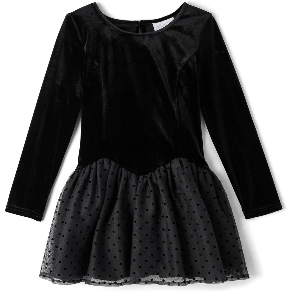 imageThe Childrens Place Girls Tutu Dress Long SleeveBlack Tutu