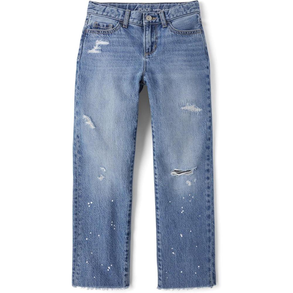 imageThe Childrens Place Girls Wide Leg JeansOrchard Wash