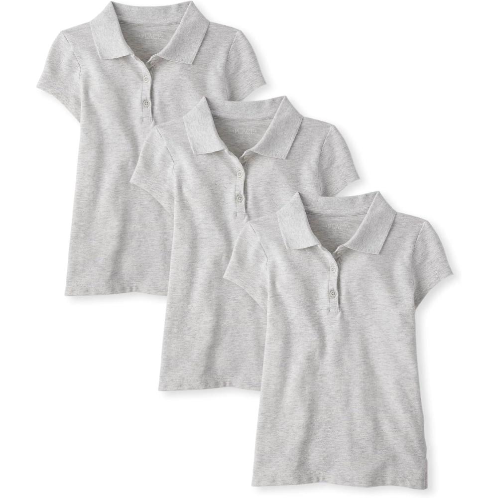 imageThe Childrens Place Multipack Short Sleeve Pique PoloLunar