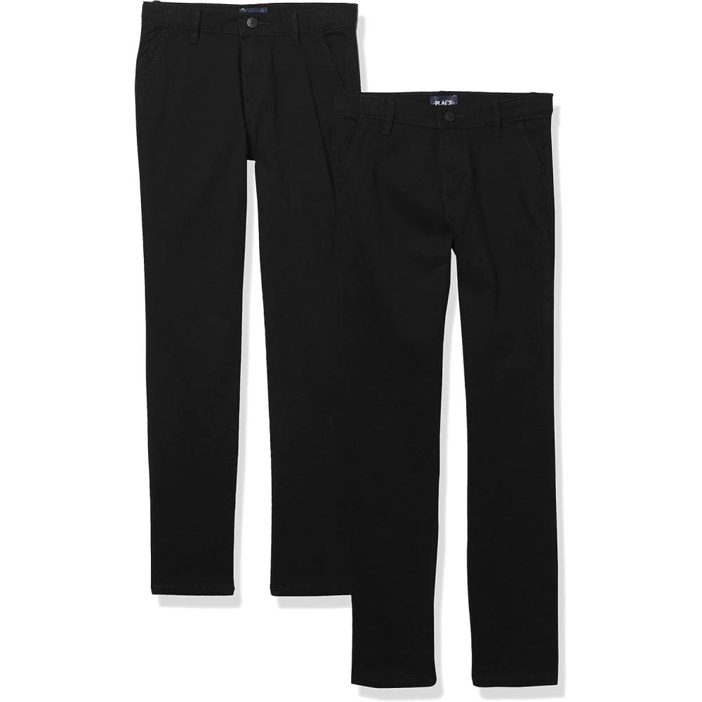 imageThe Childrens Place Stretch Skinny Chino PantsmultipacksBlack 2 Pack